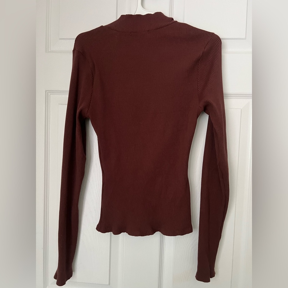 Brown Ribbed Top 🤎 - Picture 5 of 7